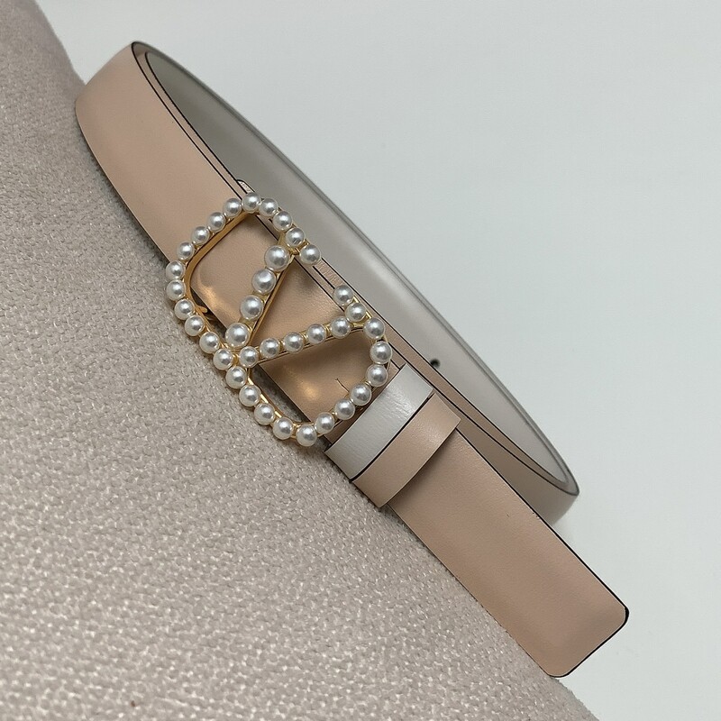 2.0 Color V-plate buckle women's belt