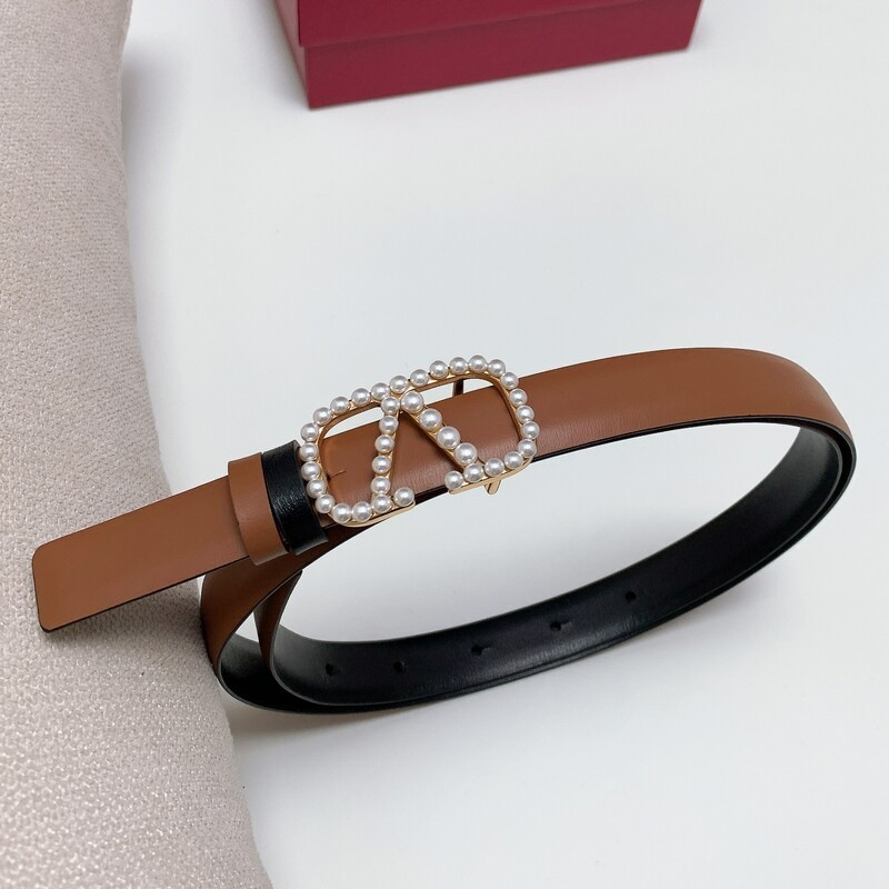 2.0 Color V-plate buckle women's belt