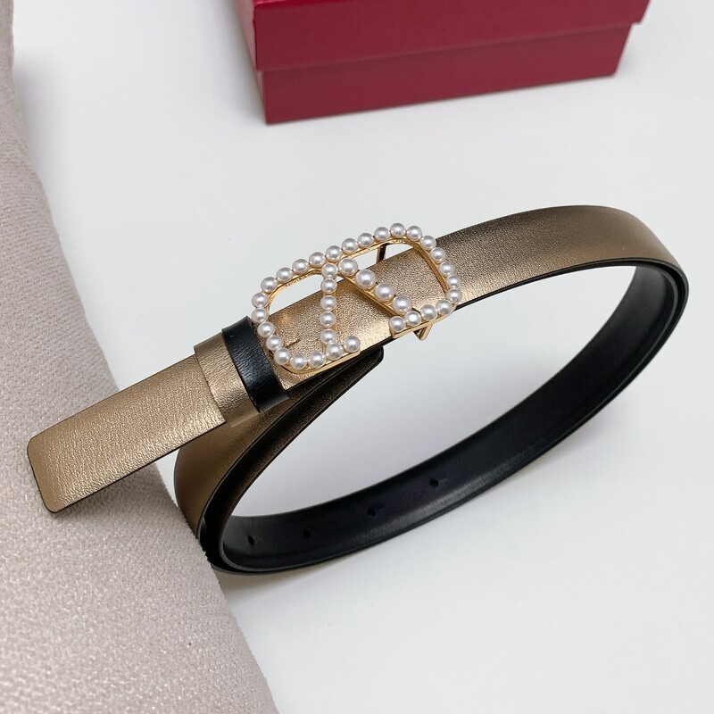 2.0 Color V-plate buckle women's belt