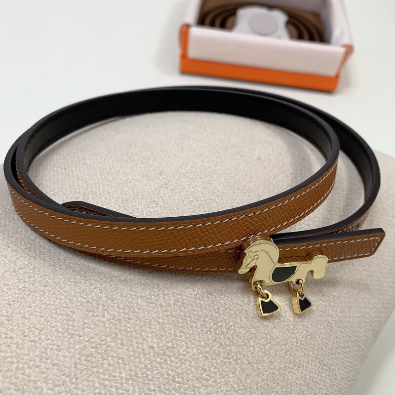 Delicate Pony 1.3 Palmprint Cowhide Hottie Women's Leather Stylish all-cowhide all-in-one decorative denim belt