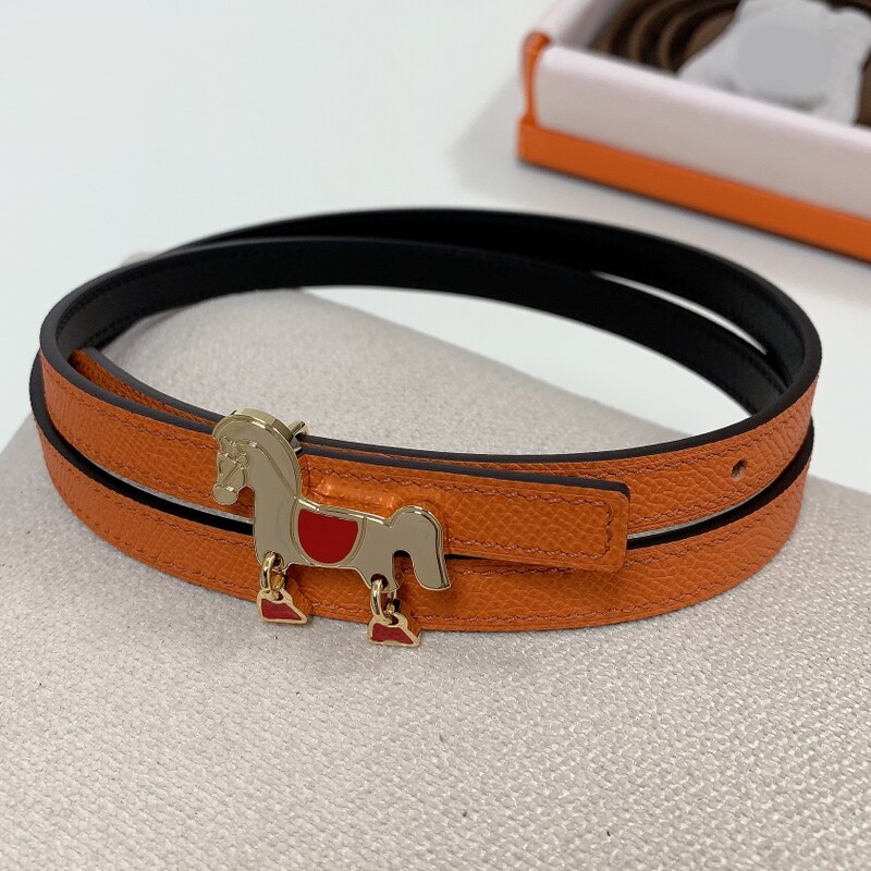 Delicate Pony 1.3 Palmprint Cowhide Hottie Women's Leather Stylish all-cowhide all-in-one decorative denim belt