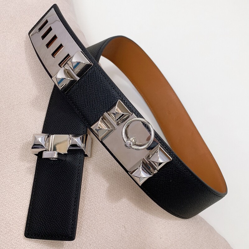 Outer garment wide version cowhide belt women's dress wide belt 4.5cm adjustable buckle belt waist seal cowhide expansion belt