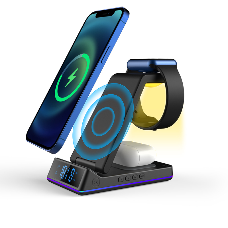 5-in-1 Wireless charger multifunctional folding vertical mobile phone 15W fast charging