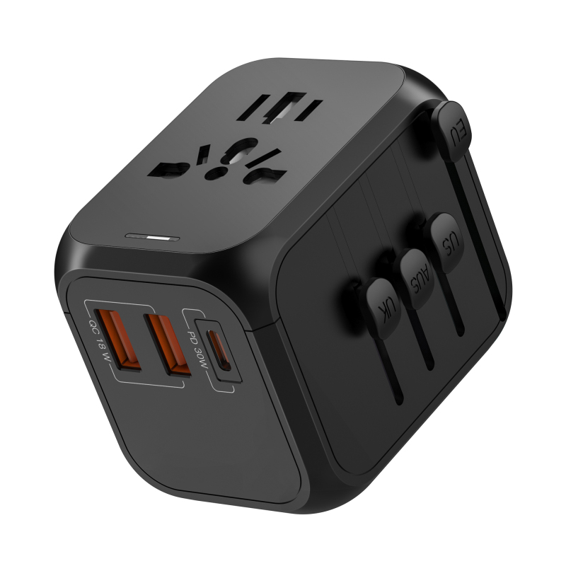 Travel adapter PD 30W dual QC 3.0 18W fast charging plug converter