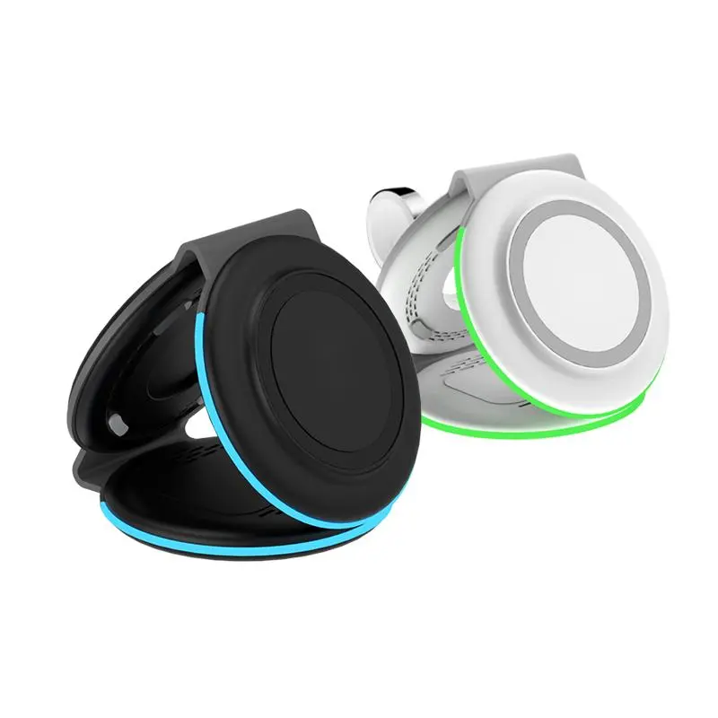 Mobile phone 3-in-1 wireless charger foldable magnet 15W fast charging