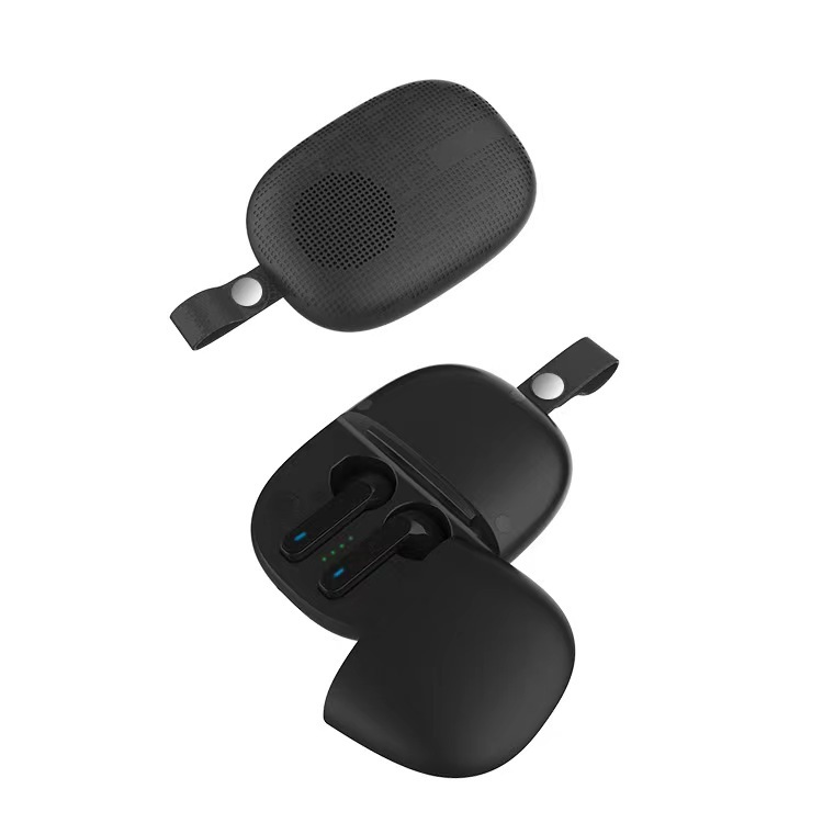 TWS Wireless Bluetooth HiFi Earphones Mini Speaker 2-in-1