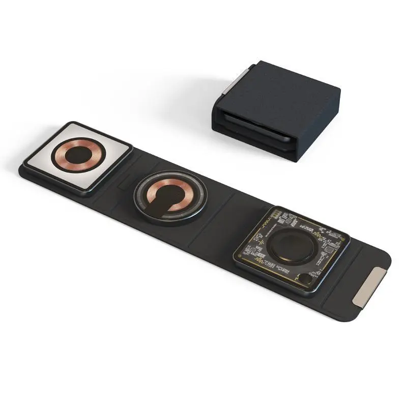 Folding magnetic suction 3-in-1 wireless charger Earphone watch wireless charging 15W mobile phone wireless fast charging