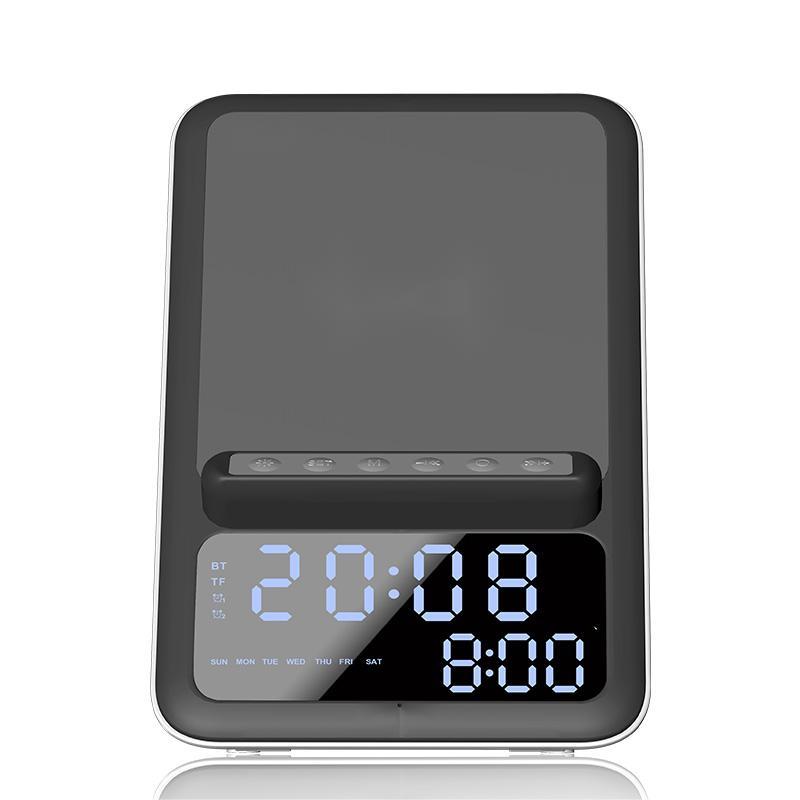 Multifunctional bluetooth speaker clock calendar 10W mobile phone wireless charging