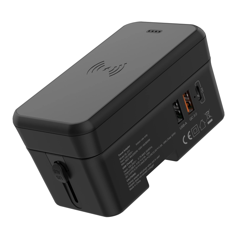 Wireless charging mobile power travel adapter PD/QC3.0 fast charging plug adaptor