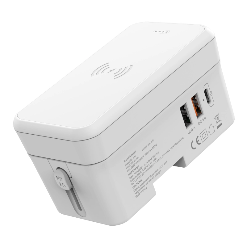 Wireless charging mobile power travel adapter PD/QC3.0 fast charging plug adaptor