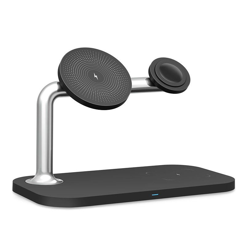 3-in-1 Magnetic Wireless Charger - Simultaneous Charging for Mobile phone/Headphone/Watch | 15W Fast Charging | Compact and Convenient | Upgrade Your Desktop | Multi-Functional Charging | Intelligent Indicator Light | Fast Cooling for Secure Charging