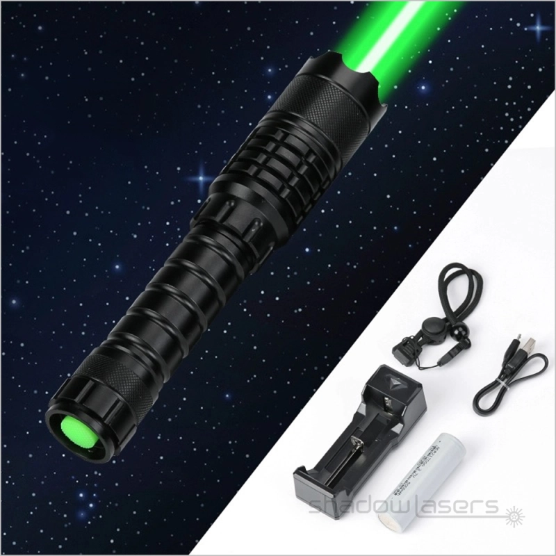 GH3-520nm Adjustable Focus Burning Green Laser Pointer 300MW-500MW