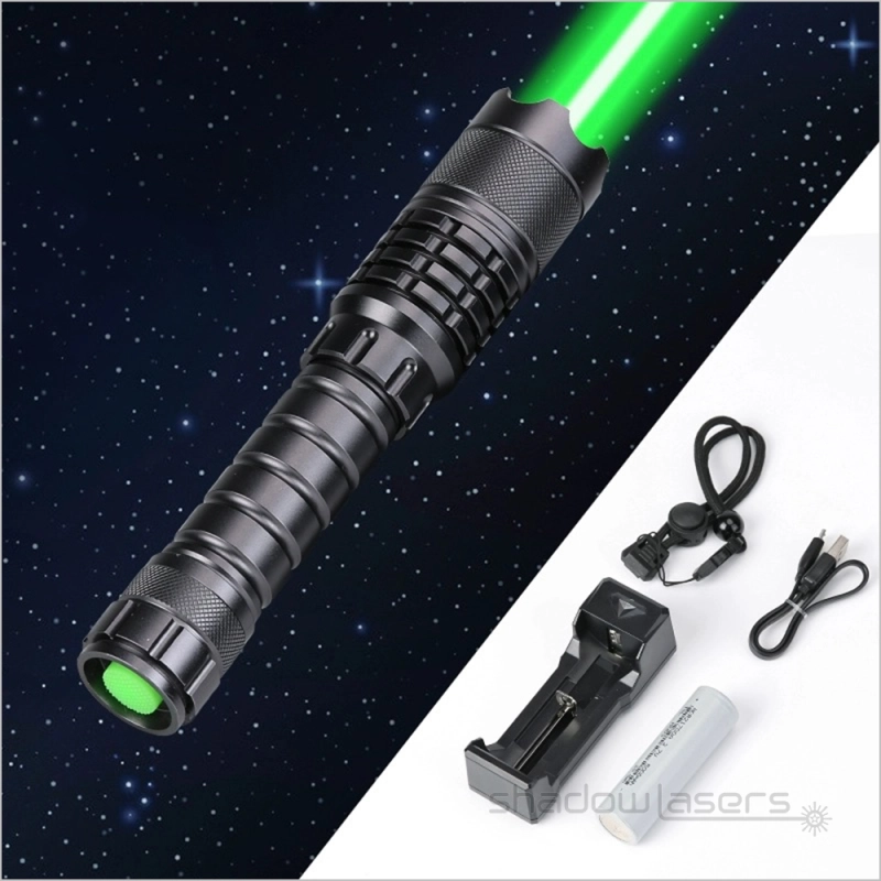 GH3-520nm Adjustable Focus Burning Green Laser Pointer 300MW-500MW