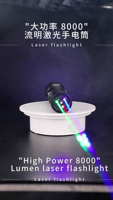 H6-BGR Telescopic Focus 40W 5 Models White Laser LED Flashlight&3 Color Laser Pointers