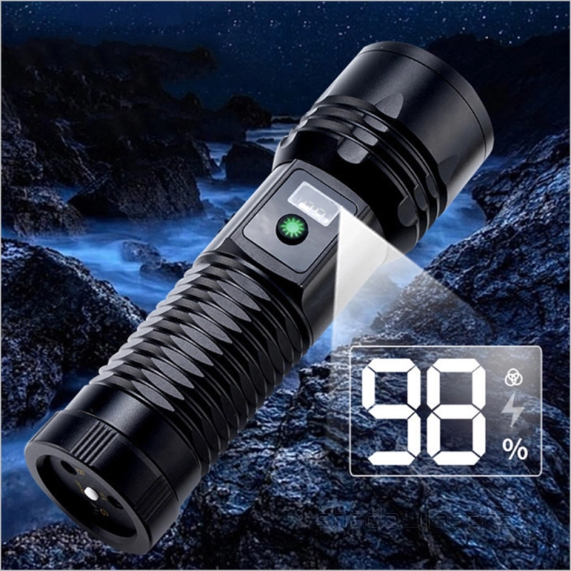 H6-BGR Telescopic Focus 40W 5 Models White Laser LED Flashlight&3 Color Laser Pointers