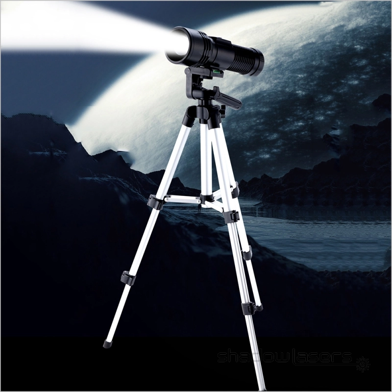 H6-BGR Telescopic Focus 40W 5 Models White Laser LED Flashlight&3 Color Laser Pointers
