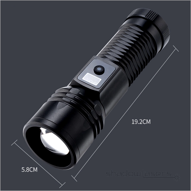 H6-BGR Telescopic Focus 40W 5 Models White Laser LED Flashlight&3 Color Laser Pointers