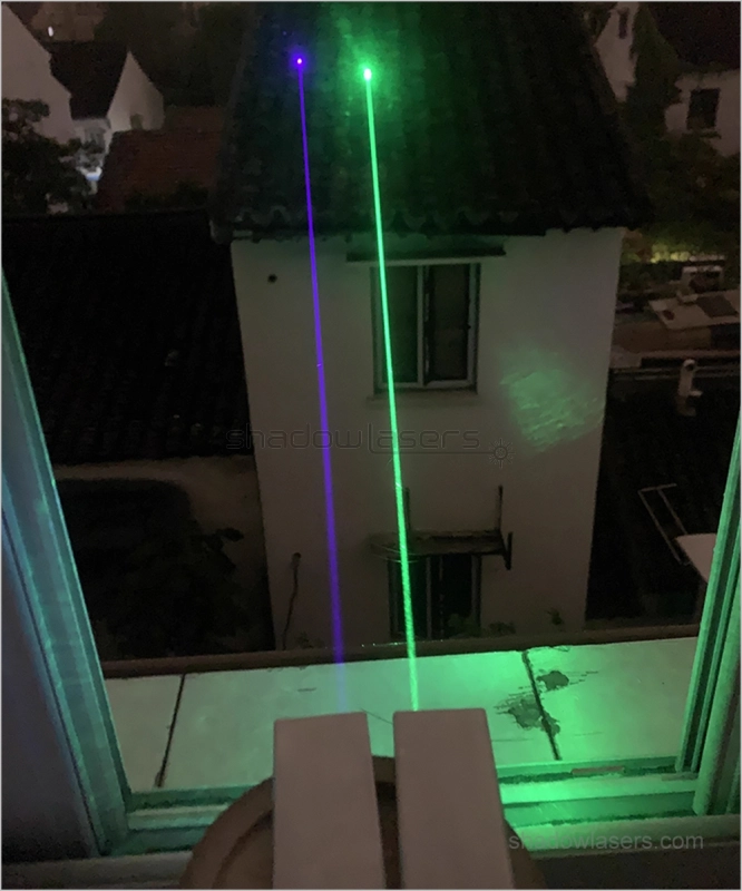 VW2 Rectangular 405nm Purple Laser Pointer 1000MW With LED Flashlight