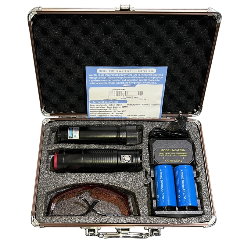 "ZEUS" GH9-520nm Military Green Laser Pointer 4000MW(4W)