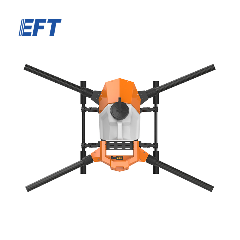 Hot selling EFT G410 agricultural spraying drone frame sprayer parts cross folding 10L fumigation machine for help plant growth