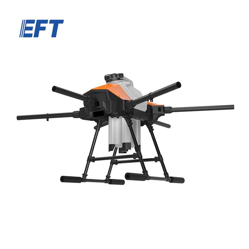 2023 popular power sprayer EFT G610 agricultural drone frame foldable spraying drone professional with plug in 10l capacity tank