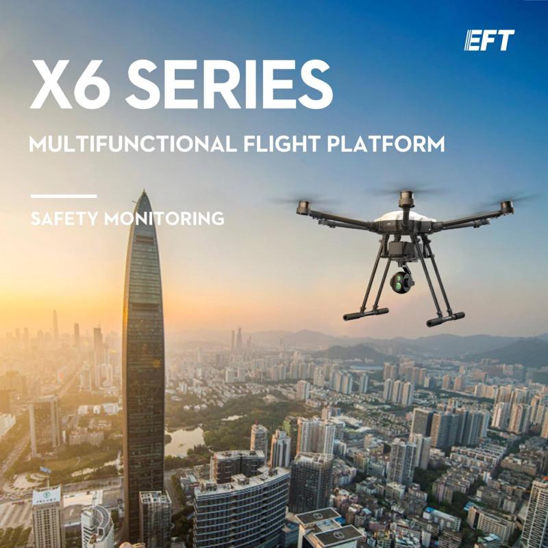 EFT New Design X6100 Long Distance Security Delivery Drones Frame For Flying Delivery Photography Mapping Surveillance