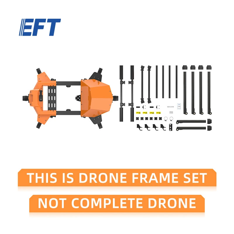 2023 popular power sprayer EFT G610 agricultural drone frame foldable spraying drone professional with plug in 10l capacity tank