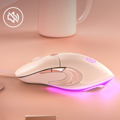 INPHIC B8 Gaming Mouse, High Performance Programable Wired Mouse 4000 DPI, 7 Programmable Buttons, On-Board Memory, Mouse Backlit for Office or Gamer,Pink