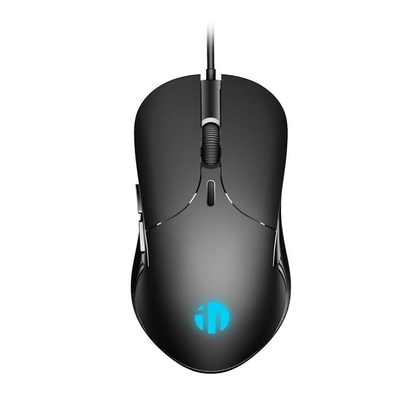 INPHIC B1 Wired PC Mouse, 3200DPI Adjustable & 6 Programmable Buttons, Silent Click, Optical Tracking, Streamlined Mouse for PC Laptop Computer Working and Gaming, Black
