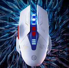 INPHIC W9 Silent Gaming Mouse, High Performance Wired Mouse 4000 DPI, 7 Programmable Buttons, Rechargeale & Noiseless, On-Board Memory, Mouse Backlit for Office or Gamer