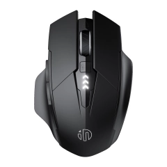 INPHIC A1 Bluetooth Mouse [Upgraded: Battery Level Visible], Inphic Rechargeable Wireless Mouse Multi-Device (Tri-Mode:BT 5.0/4.0+2.4Ghz) with Silent, Black