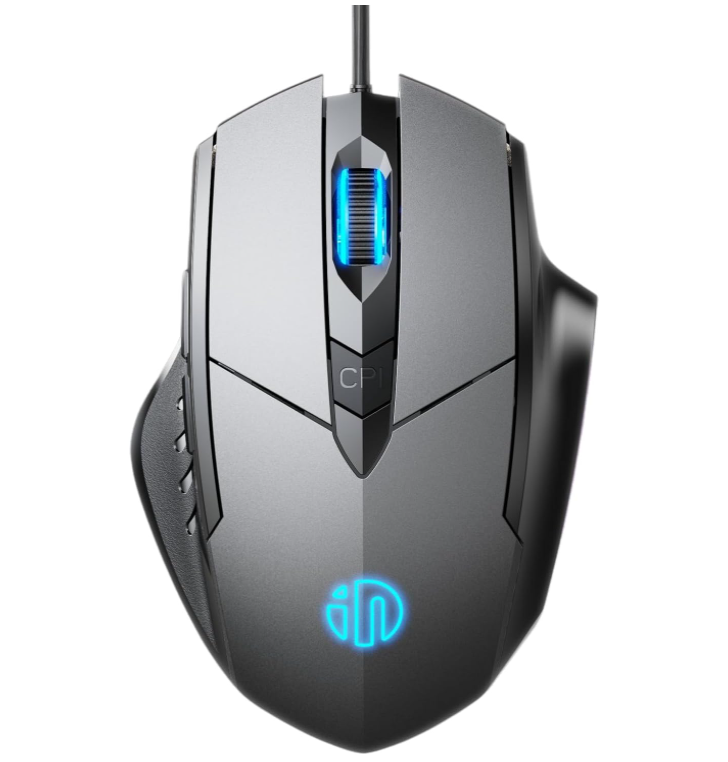 INPHIC W1 Wired Gaming Mouse, Silent Click and Programable