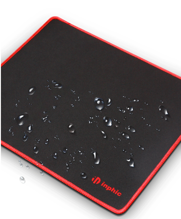INPHIC PD50 Mouse Pad - Computer Mouse Mat with Anti-Slip Rubber Base, Easy Gliding, Durable Materials, Portable, in a Fresh Modern Design, Black