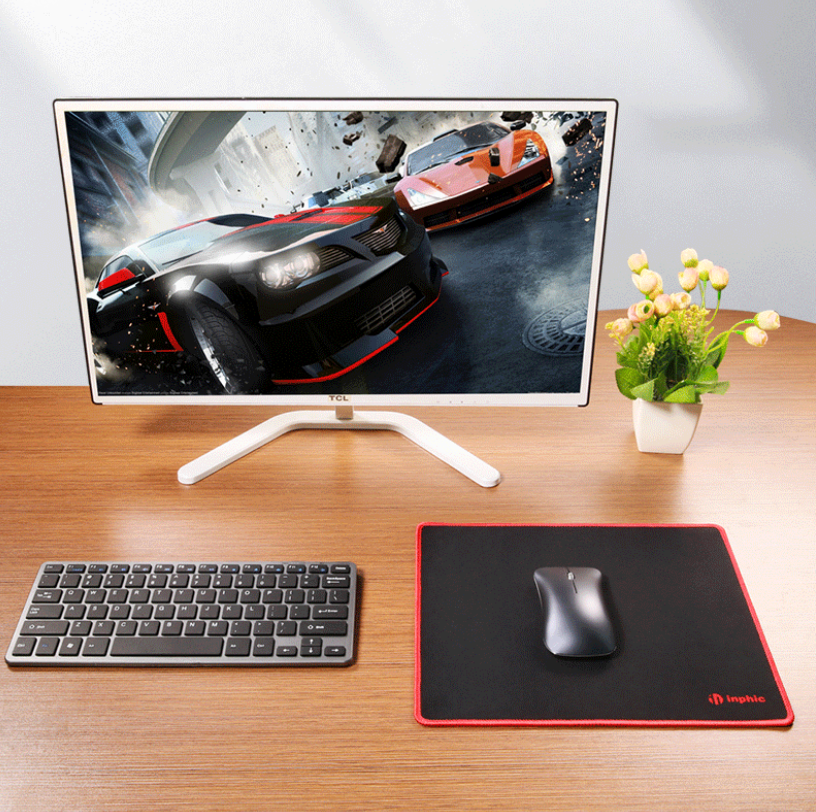 INPHIC PD50 Mouse Pad - Computer Mouse Mat with Anti-Slip Rubber Base, Easy Gliding, Durable Materials, Portable, in a Fresh Modern Design, Black