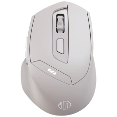 INPHIC DR6 Bluetooth Mouse Rechargeable 2.4G+Bluetooth 5.0/4.0 Tri-Modes Wireless Mouse 1600dpi Mute Ergonomic Mouse for iPad Laptop Desktop Mac Android Windows, apricot white