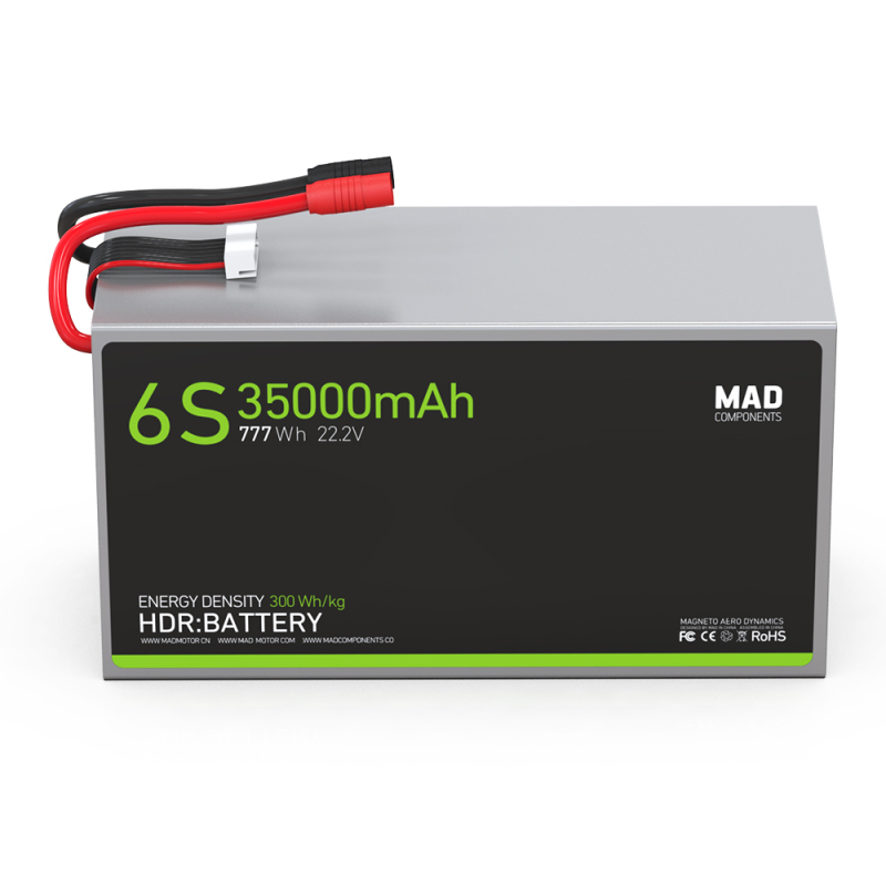 6S 35Ah High Power Density Light Weight Drone Solid State Lithium Battery
