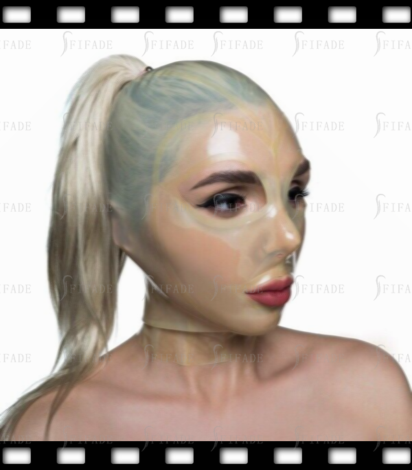 Latex Mask Hoods Hot Selling Classic Sexy Hoods for Women a Hair Hole on Top of Head Customized 0.4MM