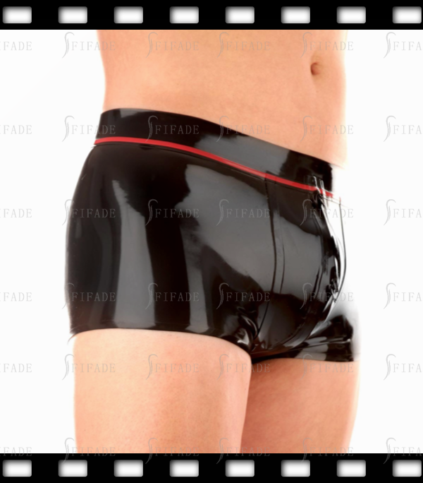 Latex Rubber Shorts for Mens Classic Boxers Crotch 3D Comfortable Cutting Customized 0.4MM