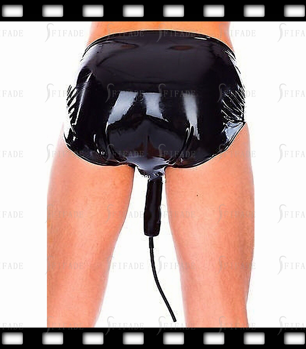 Latex Shorts BDSM SM Cosplay Shorts Unique Briefs Penis Ureter Customized 0.4mm