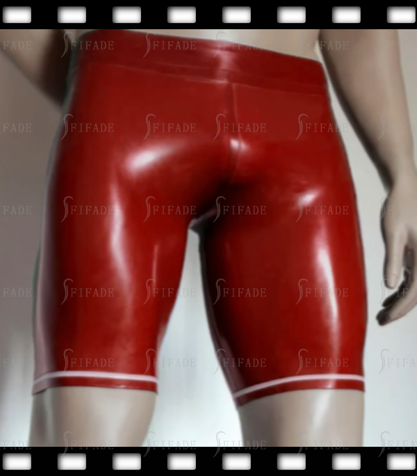 Latex Shorts For Men Classic Boxers Top Thigh Trims Customized 0.4mm