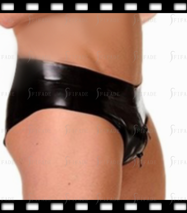 Latex Short Pants Simple Sexy Hipster Front 2 Way Zip Sexy Cool Customize .4mm XS-XXXL