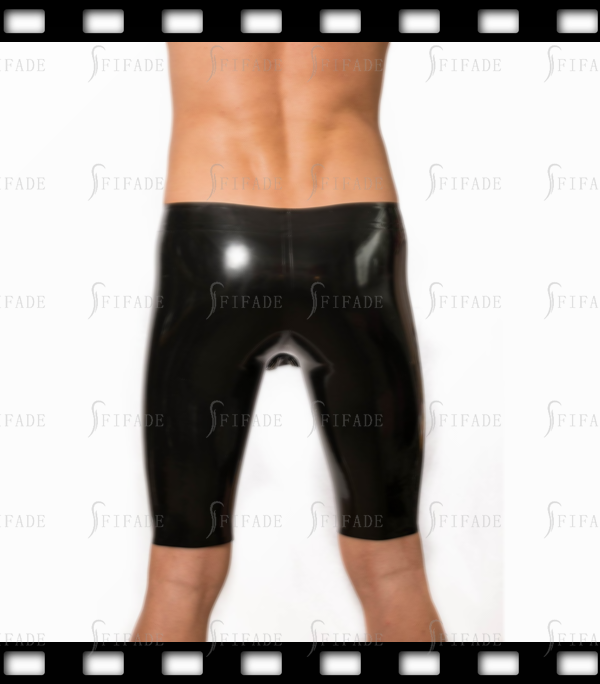 Latex Men's Middle Leggings with Snap Codpiece Fitted Slim Customized 0.4MM