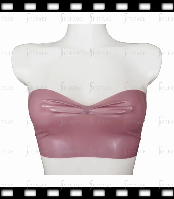 Latex Strapless Bra Cute Sweet Customized Color 0.4mm