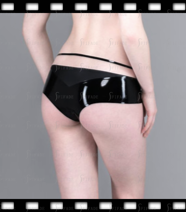 Latex Brazilians V Shape Lower Waist Shorts Panties Unique Sexy Customized 0.4mm