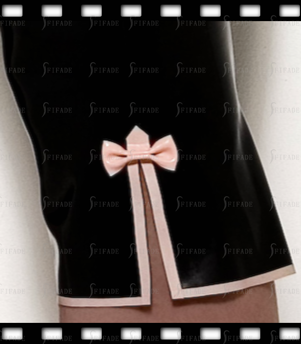 Latex Capri for Womens Bowknot Deco Waist Trims Medium Leggings Pull On Customized 0.4mm