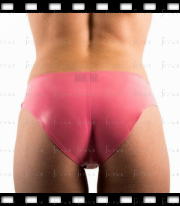 Latex Panties for Women Classic Underwear Metallic Pink Mid Waist Customized 0.4mm