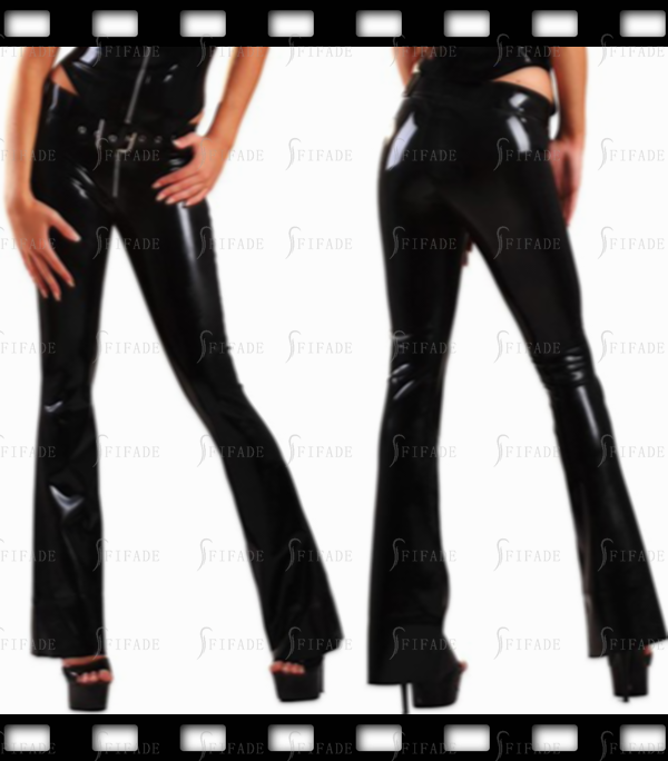 Latex Jeans Clasic Bootcut Style Front Pockets Zip Unisex Cool Customized 0.4mm