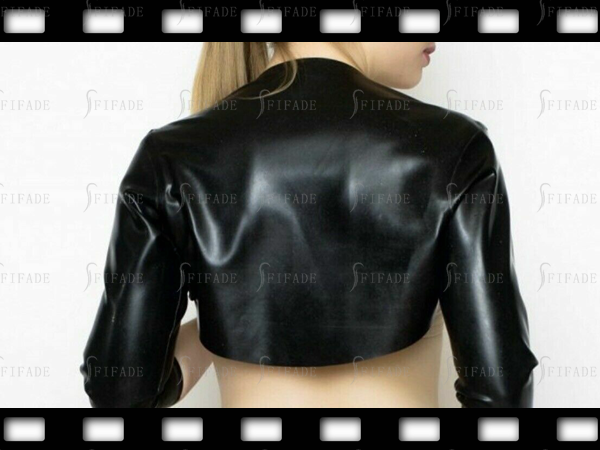 Latex Women's Tippet 3/4 Sleeves Sexy Shawls Fitted Slim Sexy Customized 0.4mm