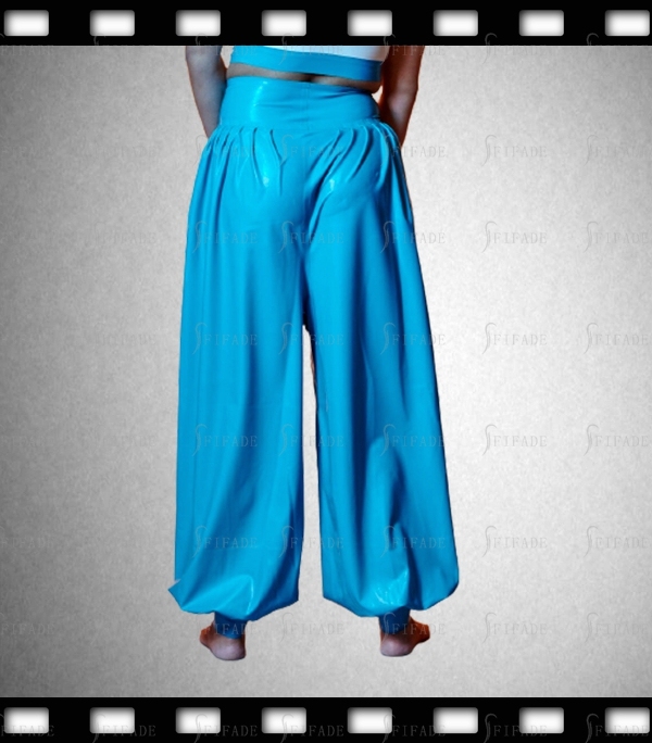 Latex Yoga Pants Unisex Loose Style Waist and Ankle Bondage Customized 0.4mm