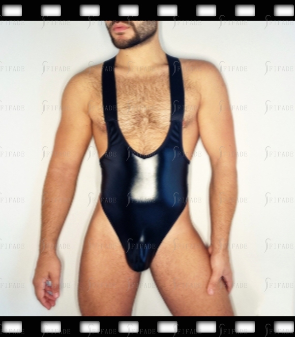Latex Leotard Unisex Backless No Zip T-Back Style Swimsuit Customied 0.4mm